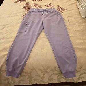 Figs High Waisted Zamora Jogger Scrub Pants - Large Lavender Color - Regular